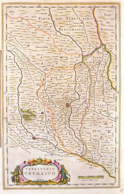 Creman alue, Italia, Willem Blaeun teoksessa "Theatrum Orbis Terrarum, sive Atlas Novus", Amsterdam. tekijältä Willem Blaeu