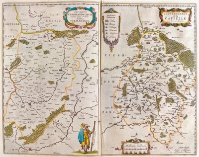 Vermandois-Saint Quentin/Tierache, Aisne, teoksessa "Theatrum Orbis Terrarum, sive Atlas Novus", Willem Blaeu, Amsterdam. tekijältä Willem Blaeu