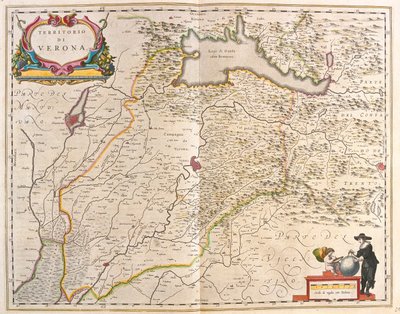 Verona, Italia, Willem Blaeun teoksessa "Theatrum Orbis Terrarum, sive Atlas Novus", Amsterdam. tekijältä Willem Blaeu