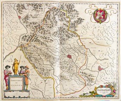 Vicenza, Italia, Willem Blaeun teoksessa "Theatrum Orbis Terrarum, sive Atlas Novus", Amsterdam. tekijältä Willem Blaeu
