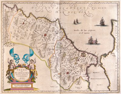 Luoteis-Afrikka ja Marokko, teoksessa "Theatrum Orbis Terrarum, sive Atlas Novus", Willem Blaeu, Amsterdam. tekijältä Willem Blaeu