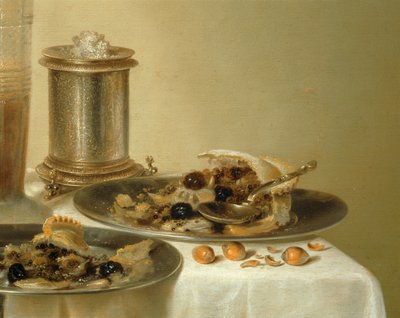 Asetelma hopeapikareiden kanssa - ... tekijältä Willem Claesz. Heda