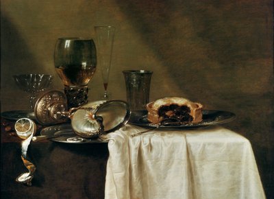 Mustaherukkatorttu, 1635 tekijältä Willem Claesz. Heda