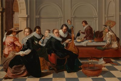 Musikaalinen kokoontuminen tekijältä Willem Cornelisz Duyster (copy after)