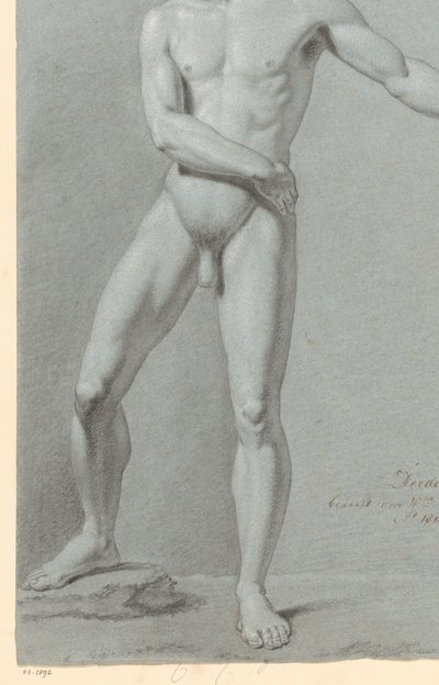 Seisova miesalasti edestä katsottuna (3. palkinto 1810) tekijältä Willem Grebner