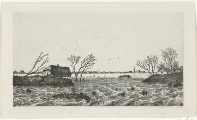 Padon murtuminen Dreumelissa, 1855 tekijältä Willem Gruyter jr.