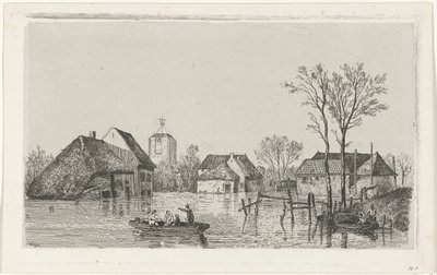 Tulva Beesdissä, 1855 tekijältä Willem Gruyter jr.