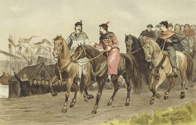 Floris V, Hollannin kreivi ja Gijsbrecht IV Amstelista, 26. heinäkuuta 1274 tekijältä Willem II Steelink