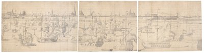 Hollannin laivasto Copenhagen Red 1658 -aluksella tekijältä Willem I van de Velde