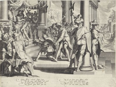 Allegoria lain loukkaamattomuudesta Thronus Justitiae (sarjan nimi) tekijältä Willem Isaacsz. van Swanenburg