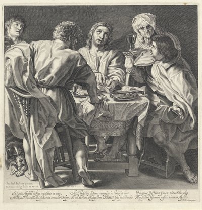 Ruokailu Emmauksessa tekijältä Willem Isaacsz. van Swanenburg