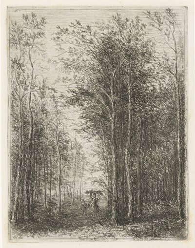 Metsämaisema puunkeräilijöillä tekijältä Willem Matthias Jan van Dielen