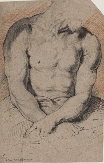 orjantappuroilla kruunattu Kristus. Kristuksen vartalo. Van Dyckin jälkeen tekijältä Willem Panneels