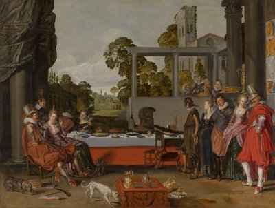 Merry Company on a Terrace, 1616-17 tekijältä Willem Pietersz Buytewech