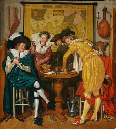 Hyvää seuraa - Buytewech, Willem Pietersz. (1591/92-1624) - 1620 - Öljy kankaalle - 72,6x65,4 - Kuvataidemuseo, Budapest tekijältä Willem Pietersz Buytewech
