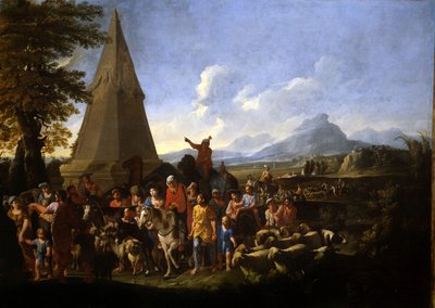 Jaakob ja hänen perheensä saapumassa Egyptiin tekijältä Willem Reuter
