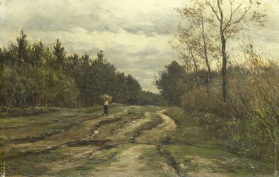 Country Road lähellä Larenia, (Pohjois-Hollannin maakunta) tekijältä Willem Roelofs (I)