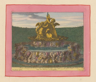 Brunnen mit zwei Putti, die mit einem Greif spielen tekijältä Willem Swidde