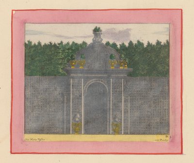 Pavillon mit Kuppel aus Lattenwerk in den Gärten von Versailles tekijältä Willem Swidde