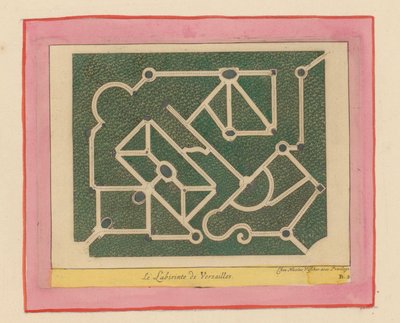 Grundriss des Labyrinths von Versailles tekijältä Willem Swidde