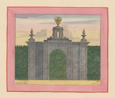 Gittertor mit Gartenvasen in den Gärten von Versailles tekijältä Willem Swidde