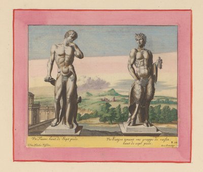 Statuen eines Fauns und eines Satyrs mit Trauben tekijältä Willem Swidde