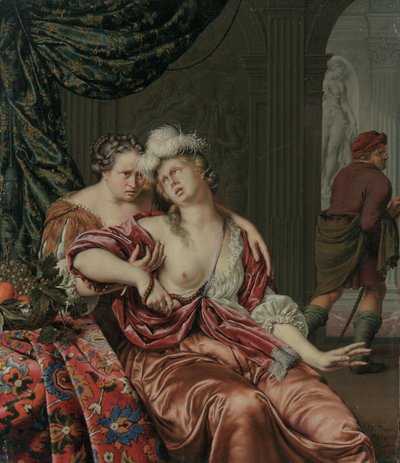 Kleopatran kuolema, 1694 tekijältä Willem Van Mieris