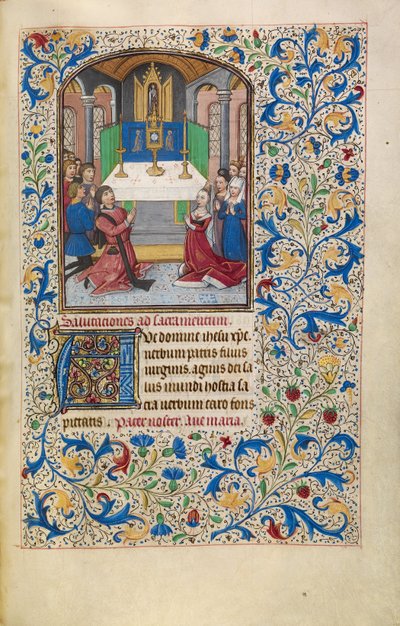 Die Anbetung der Eucharistie tekijältä Willem Vrelant