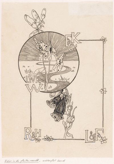 Bändin suunnittelu: Knappert, Emilie C., Views into the Plant World, 1893 tekijältä Ludwig Willem Reymert Wenckebach