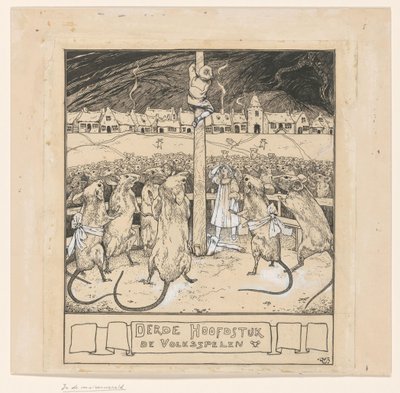 Willy kiipeää tangolle hiiren katsellessa tekijältä Ludwig Willem Reymert Wenckebach