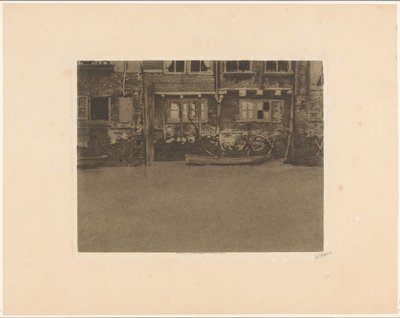 Voorstraat 463, 461 ja 459 takajulkisivut Dordrechtissa tekijältä Willem Witsen (signed by artist)