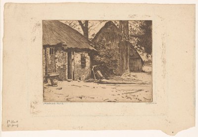 Maatila navetta Brabantissa tekijältä Willem Witsen (signed by artist)