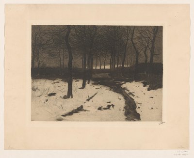 Metsäpolku Ewijkshoevessa tekijältä Willem Witsen (signed by artist)