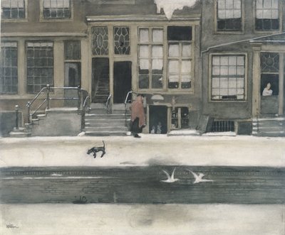 Kromboomsloot Amsterdamissa tekijältä Willem Witsen (signed by artist)