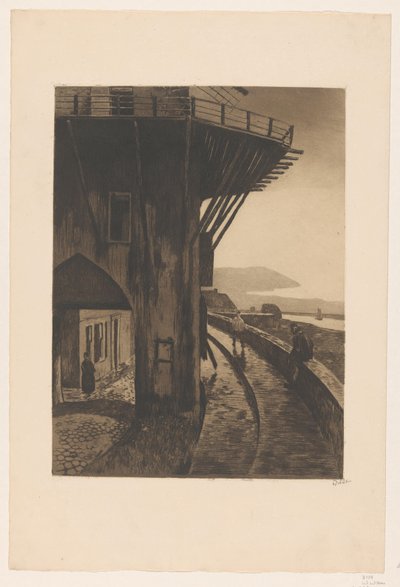 Näkymä Molenpoortille Wijk bij Duurstedessa tekijältä Willem Witsen (signed by artist)
