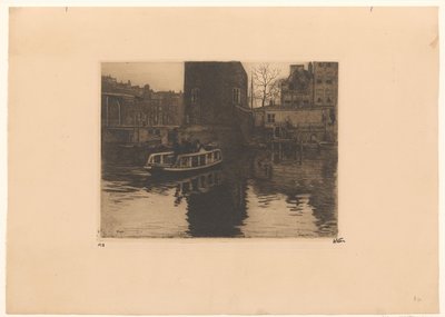 Näkymä haltuunotosta Montelbaanstorenissa Amsterdamissa tekijältä Willem Witsen (signed by artist)