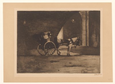Kuljetus Waterloon sillan alla Lontoossa tekijältä Willem Witsen (signed by artist)