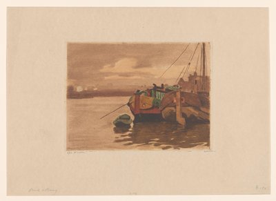 Proomut IJ:ssä Amsterdamissa tekijältä Willem Witsen (signed by artist)
