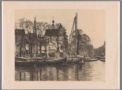 Rakennuksen purku, jossa Binnenkant ja Prins Hendrikkade kohtaavat Sisällä rikki tekijältä Willem Witsen (signed by artist)