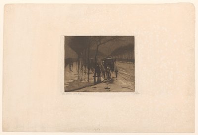 Odottavat vaunut Victoria Embankmentilla Lontoossa tekijältä Willem Witsen (signed by artist)