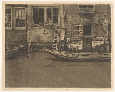 Dordrechtin Voorstraat 463, 465 ja 467 takajulkisivut tekijältä Willem Arnoldus Witsen