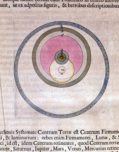 Tycho Brahén järjestelmä - Guillaumen ja Jean Blaeun "Le theatre du monde ou Nouvel atlas" tekijältä Willem and Joan  Blaeu