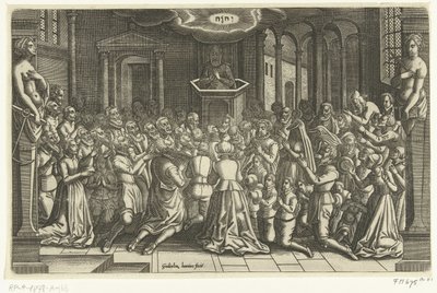 Kiitos Leidenin helpotuksesta, 1574 Leiden piirityksen ja helpotuksen aikana, 1574 (sarjan nimi) tekijältä Willem de Haen