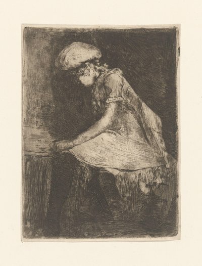 Noia lectora (de perfil) (títol original)acabar tekijältä Willem de Zwart (signed by artist)