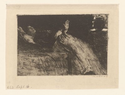 Makaava nainen (alkuperäinen nimi) tekijältä Willem de Zwart (signed by artist)