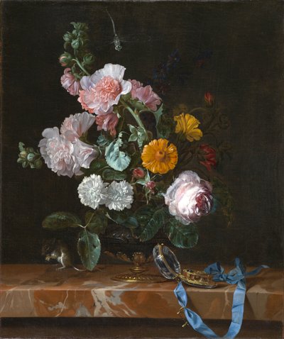 Vanitas Flower Still Life, n. 1656-1657 (öljy kankaalle) tekijältä Willem van Aelst