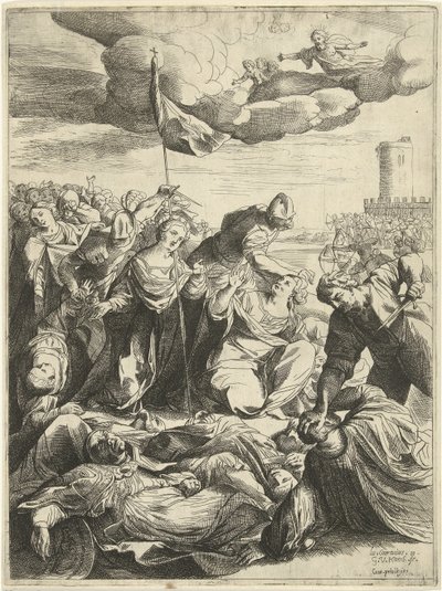 Hunien piirittämä Pyhä Ursula tekijältä Willem van Haecht (II)