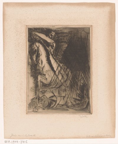 Pyhä Yrjö ja lohikäärme tekijältä Willem van Konijnenburg (signed by artist)