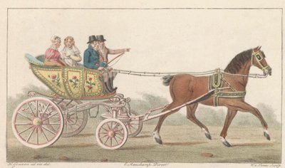 Zaan leikkikärry, 1824 Noord-Hollandsch Speelwagentje Zaanilla / Voiture de plaisance, dite Speelwagentje au Zaan (otsikko esineessä) tekijältä Willem van Senus