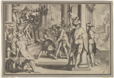 Allegoria oikeudenmukaisuudesta Lain pyhyys ja oikeuskohtaus, joka kuvaa miehen armahdusta..., 1605. tekijältä Willem van Swanenburg
